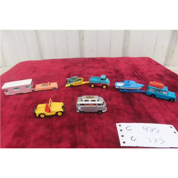 8x Lesney Matchbox Service Vehicles, 1/64 Scale