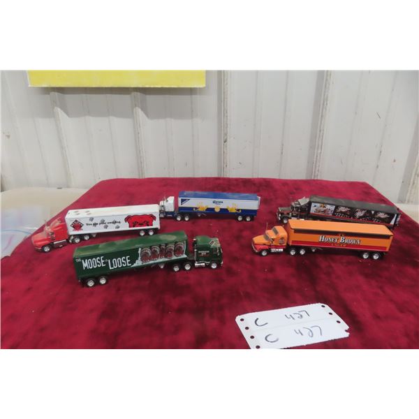 5x Matchbox Ultra Semi Trucks and Trailer, Die Cast, 1/100 or 1/90 Scale