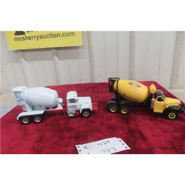 2x First Gear Die Cast Mack Cement Trucks, 1/34 Scale