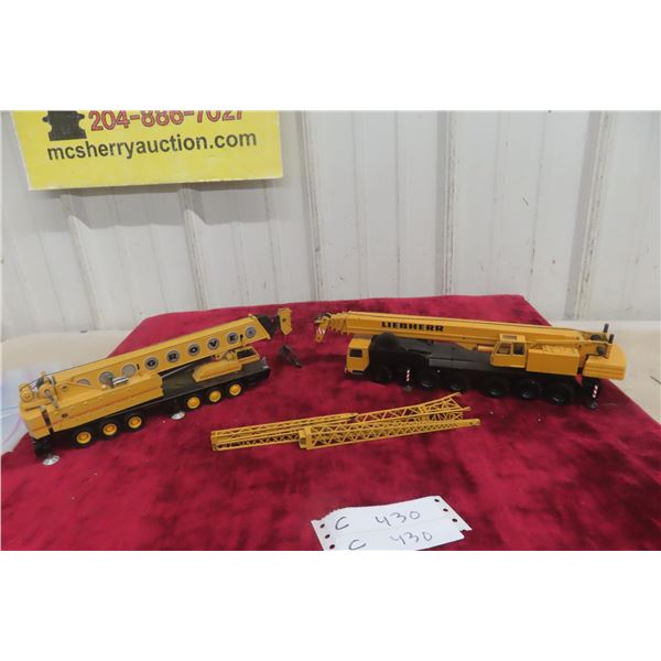 Conrad Liebherr 160 Ton 203 Telescoping Boom Crane and NZG Grove TM1500 Mobile Crane, 1/50 Scale