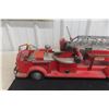 Image 9 : 1950s Pressed Steel Doepke Model Toy Aerial Ladder Fire Truck 32" Long