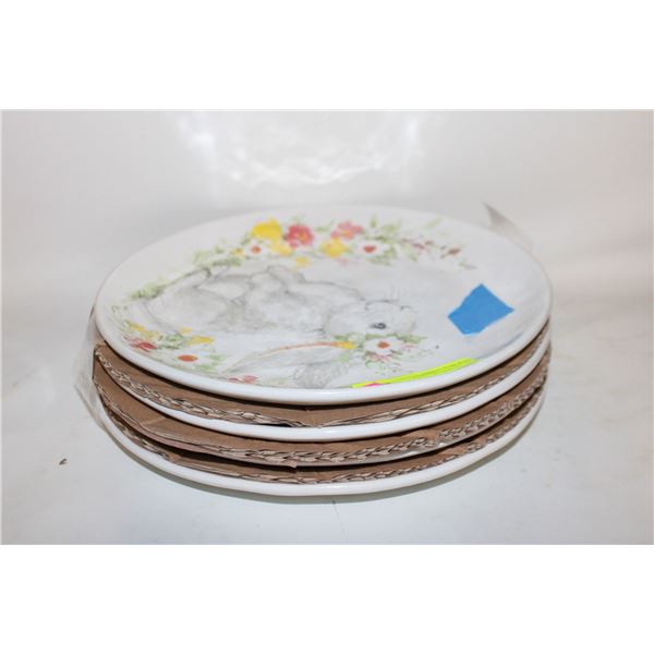 NEW 4PCS BUNNY PLATES