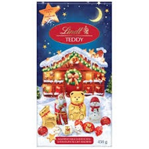 450G LINDT TEDDT ASSORTED MILK CHOCOLATES