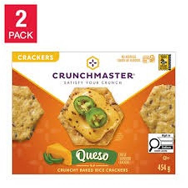 454G CRUNCHMASTER QUESO CRUNCHY BAKED RICE CRACKER