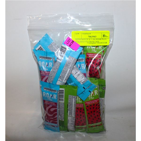 REPACKED 29 X 7.18G ROAR PLUS ELECROLYTE DRINK MIX