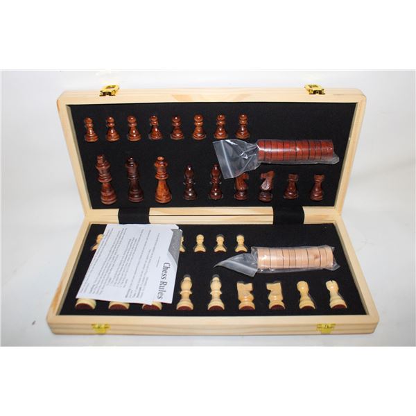WOODEN CHESS BOARD SET