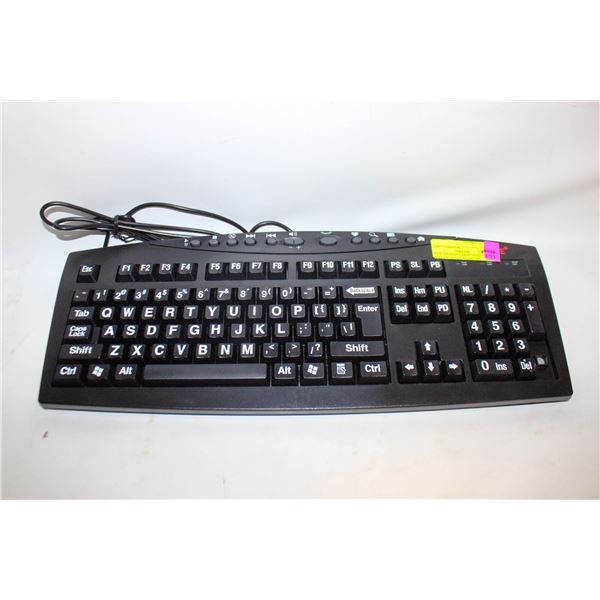 NEW ABLENET LARGE PRINT ENGLISH BLACK KEYBOARD