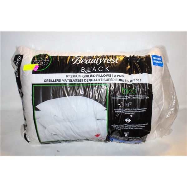 NEW 2PK BEAUTYREST QUILTED PILLOW QUEEN SIZE