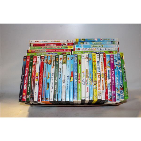 38 DVDS - KIDS CARTOONS DVDS - GARFIELD,