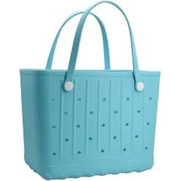 NEW EVA BEACH BAG RUBBER BEACH TOTE BAG LIGHT BLUE