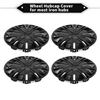 Image 1 : NEW 4 PCS CAR WHEEL RIM HUB TONE BLACK