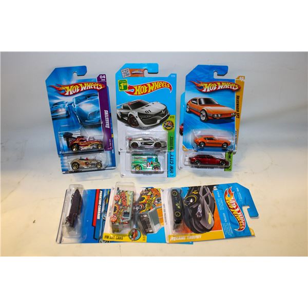 HOT WHEELS - MIXED LOT (10) PCS IN PACKAGES