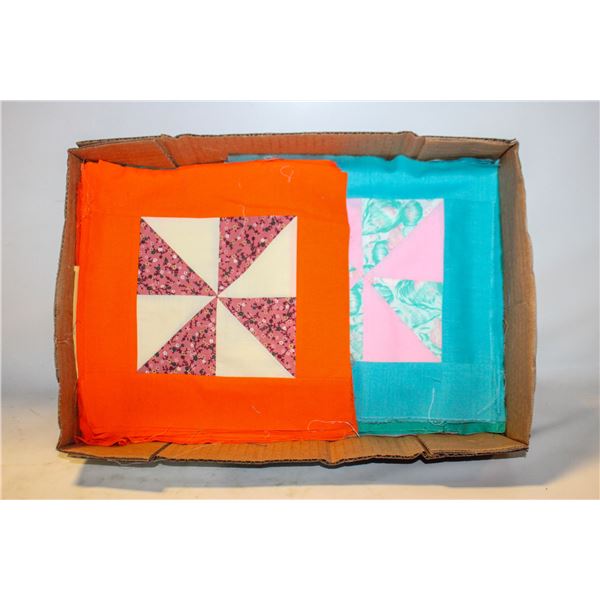 42 QUILT BLOCKS 10"X10" FOR QUILTING