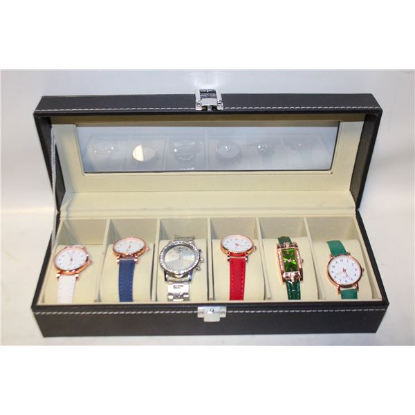 NEW FAUX LEATHER WATCH STORAGE BOX WITH