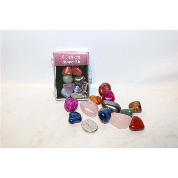 CHAKRA STONE KIT; PEWTER "PEACE" POCKET