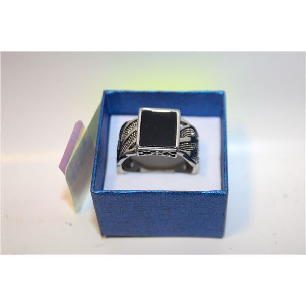 NEW MEN'S BLACK RING - SIZE 11