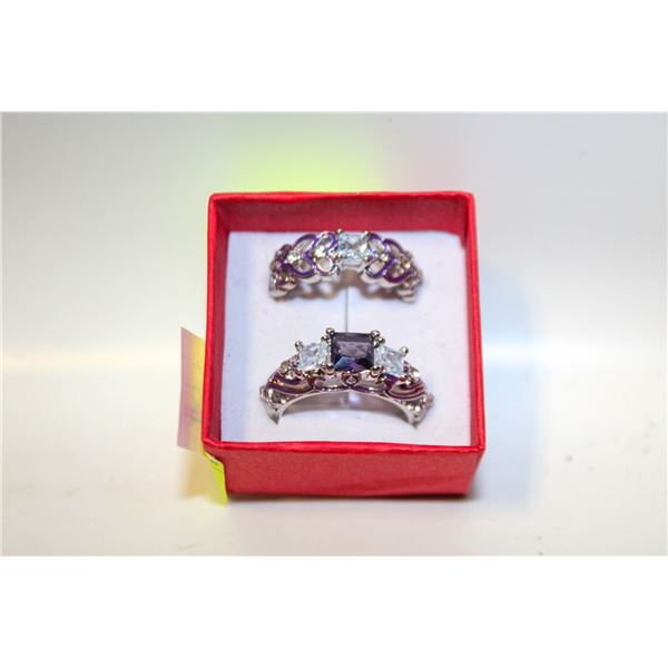 NEW 2PCS/SET RING SET SZ8