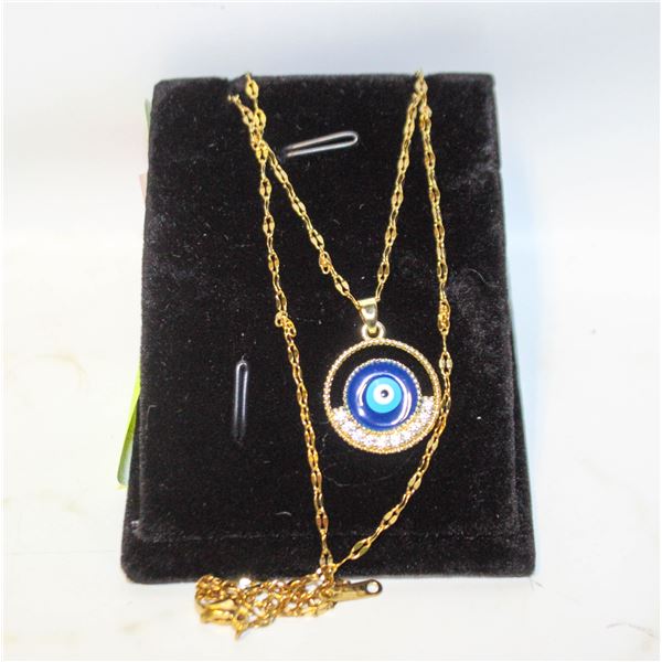 NEW TURKISH NAZAR GLASS EVIL EYED LUCKY NECKLACE