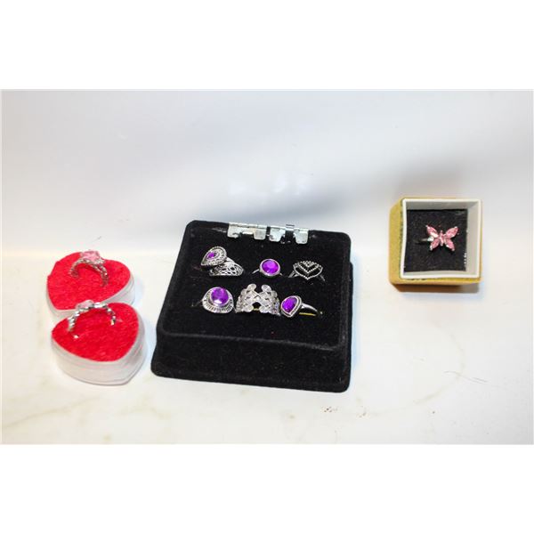 LOT OF 10 ESTATE RINGS