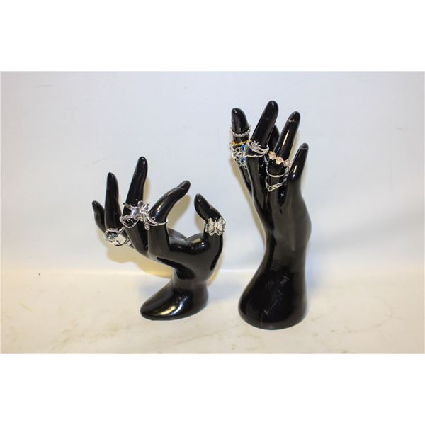 LOT OF 2 NEW IDEAL HAND-SHAPED JEWELRY DISPLAY
