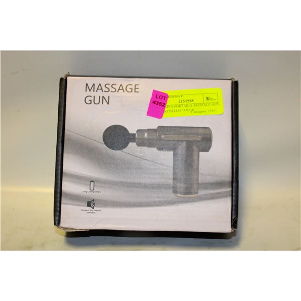 NEW 6PCS PORTABLE MASSAGE GUN SET WITH LED TOUCH