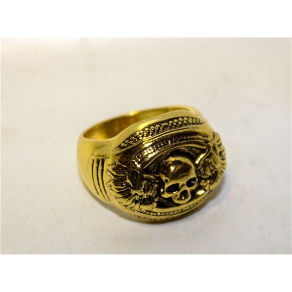 GOLDEN SKULL RING SZ12