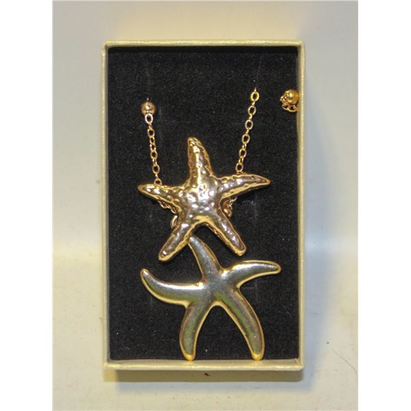 NEW OCEAN INSPIRED NECKLACE AND RING ADJUSTABLE