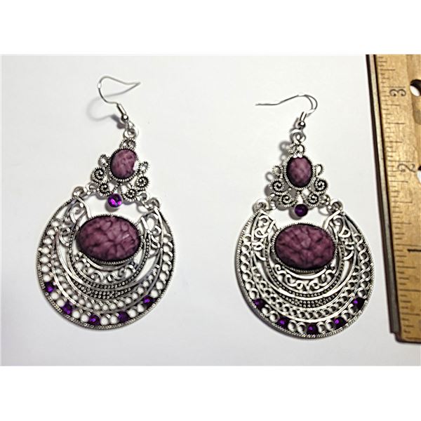 6)  DRAMATIC BOHO STYLE SILVER TONE