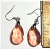 Image 1 : 10)  SILVER TONE WITHPEACH COLORED