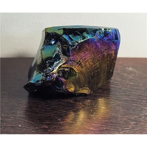 1)  NATURAL AURORA OBSIDIAN 55.8 GRAM