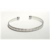 Image 1 : 21)  SILVER TONE 1/4" WIDE OPEN BANGLE