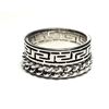 Image 1 : 13)  SILVER TONE STAINLESS STEEL WIDE SZ 10