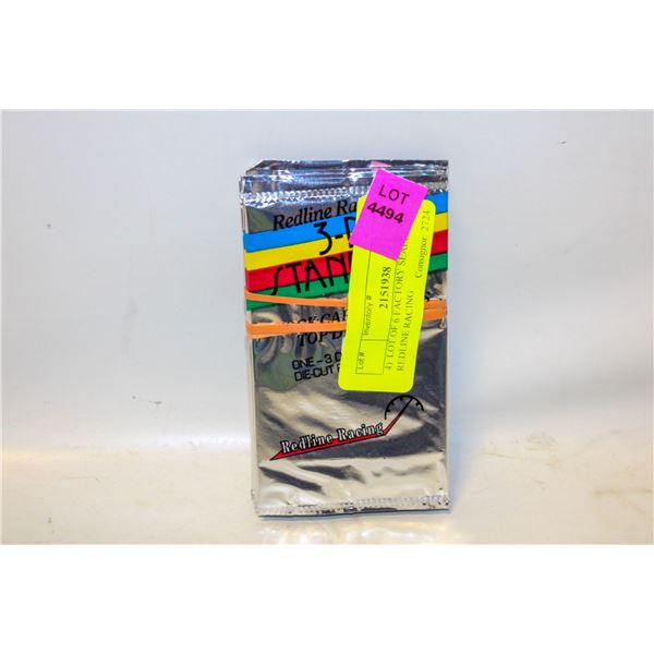 4)  LOT OF 6 FACTORY SEALED REDLINE RACING