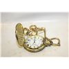 Image 1 : GOLD TONE EAGLE POCKET WATCH WITH CHAIN