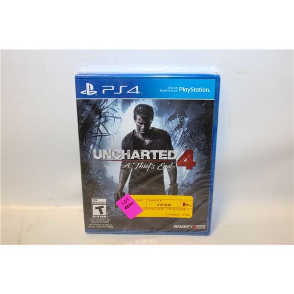SEALED PS4 GAME UNCHARTED 4