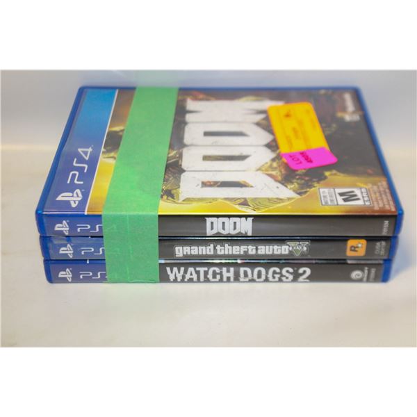 3 OPENED USED PS4 GAMES