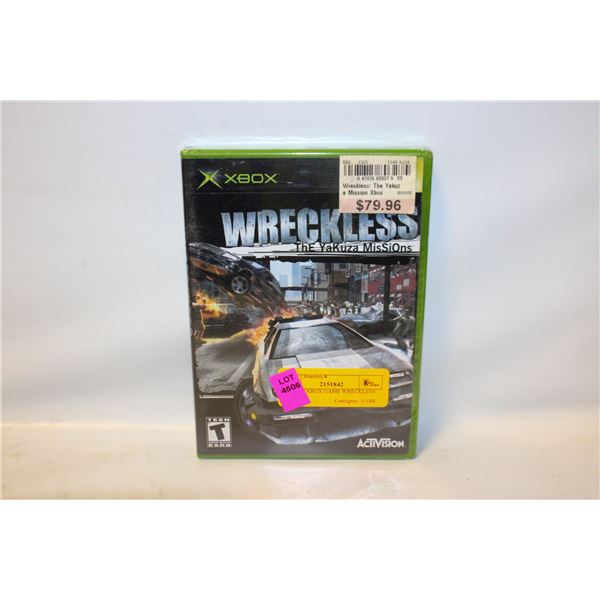 SEALED XBOX GAME WRECKLESS