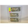 Image 1 : SHEET OF THREE CANADIAN 1 DOLLAR BILLS