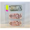 Image 1 : SHEET OF 2 $2 BILLS AND $1 CANADIAN