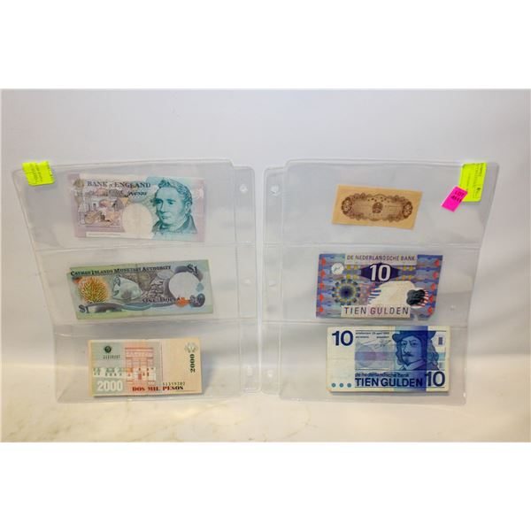 2 SHEETS OF INTERNATIONAL PAPER MONEY