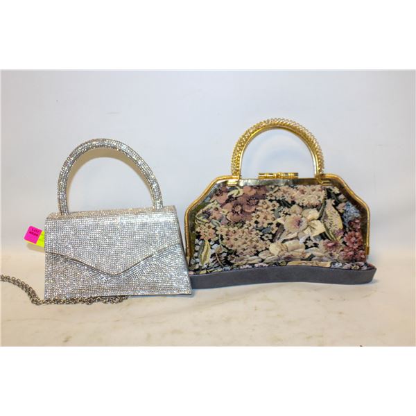 ESTATE TAPESTRY & RHINESTONE PURSES