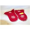 Image 1 : INUIT LADIES WOOL BEADED LINED MITTENS-ESTATE