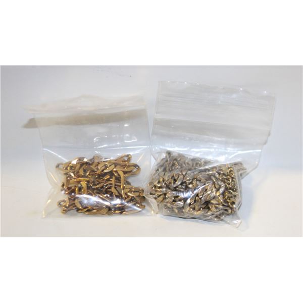 3 MEN'S GOLD TONE NECKLACES