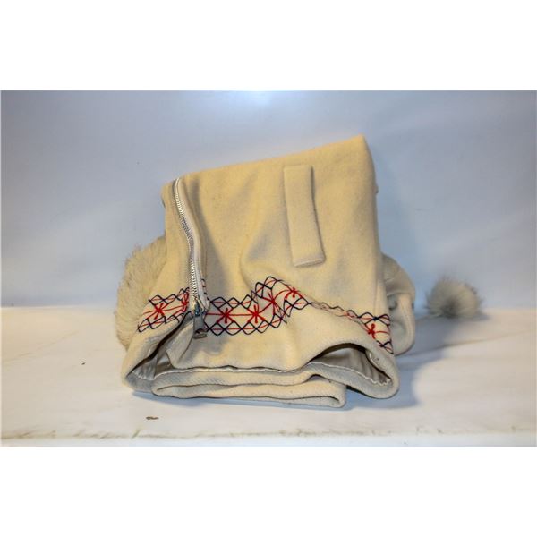 VINTAGE INUIT FUR TRIM/WOOL PARKA LADIES M-ESTATE