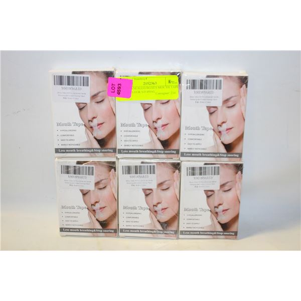 NEW 6 SEALED BOXES MOUTH TAPE STRIPS FOR STOPING