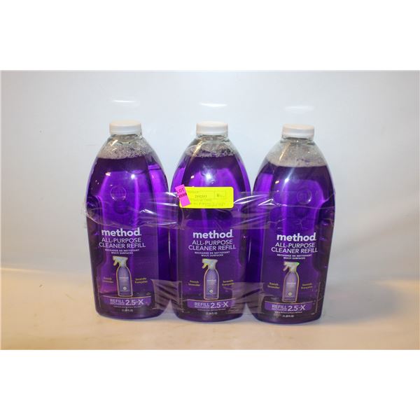 NEW 3 BOTTLES METHOD LAVENDER ALL PURPOSE 2L CLEAN