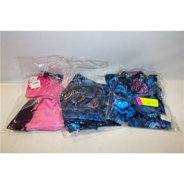 SMALL WOMENS LEGGINGS 3 PAIRS TOGETHER NEW IN