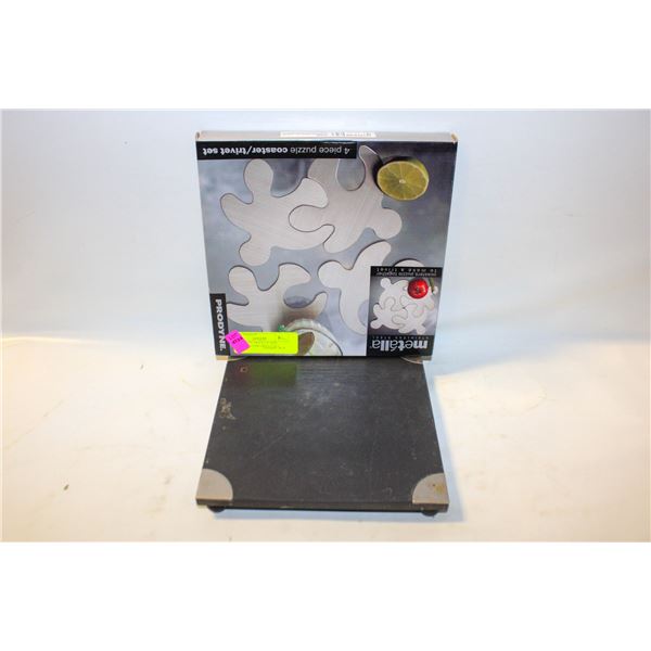 HEAVY DUTY TRIVET & NEW PUZZLE COASTER/TRIVET SET