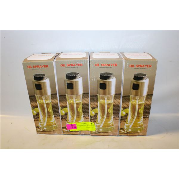 NEW 4 OIL SPRAYERS 304 STAINLESS STEEL GLASS
