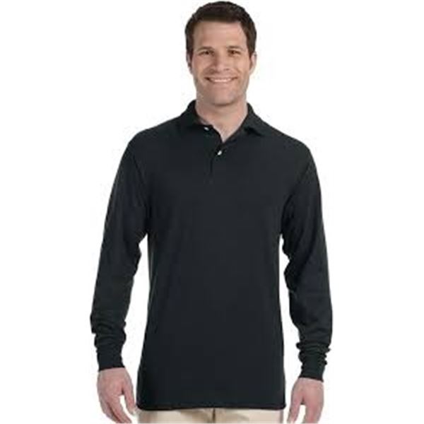 NEW JERZEES 4XL BLACK COLLAR SHIRT